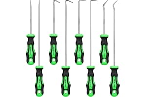 SWANLAKE GARDEN TOOLS 8-Piece Mini Hook and Pick Set, 4PCS 8.6'' & 4PCS 5.7'' Precision Automotive Picks Tools Set for Car Auto Oil Seal, Mechanic Lock Picking Kit, Puller Remover Tools