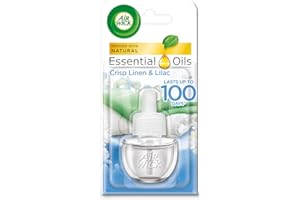 RECKITT Air Wick Essential Oils Plug Diffuser Refill, Crisp Linen and Lilac, 17ml