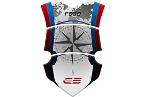 FOOQS Paraserbatoio Motocicleta Gas Pantalla Depósito de Combustible de Goma Tankpad adhesivo para BM.W BM.W F 800 GS ADV Adventure F800 (Blanco/Azul/Rojo)