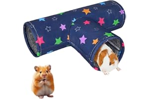 ARTGUTS Tunnel lavable pour cochon d'Inde - Pour rats, furets, lapins - Cachette de jeu pour petits animaux - Accessoire idéal pour cochons d'Inde - Cachette pour hamster - Bleu