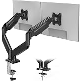BONTEC Dual Monitor Stand for 13 to 32 Inch Screens with Tilt, Swivel and Rotation, Ergonomic Monitor Stand with Gas Spring a