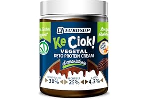 EUROSUP KeCiok® Vegetal – Crema Proteica Spalmabile Vegetale Cacao Intenso | 30% Proteine | KETO | Low Carb | High Fiber | Zero Zuccheri Aggiunti | Senza Maltitolo