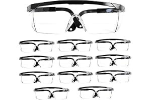 12 stycken skyddsglasögon set, skyddsglasögon arbetsskyddsglasögon skyddsglasögon för glasögonbärare säkerhetsglasögon, skydd