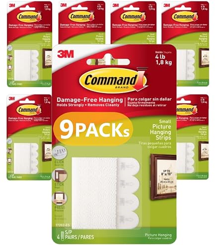 Command Picture Hanging Strips Value Pack, Small, White, 16-Sets Command Picture Hanging Strips Value Pack, Small, White, 16-Sets