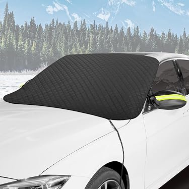 Protection Pare-brise Voiture 185x96 Cm - 4 Couches, été/hiver, Pare-soleil Et Anti-gel, Avec Pattes Latérales