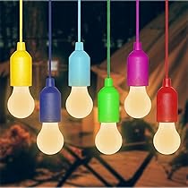 4 -stks LED -treknoordglamp, kleurrijke led lamp licht hangende trekkoord lamp batterij bediend, draagbaar nachtlampje voor feest, bruiloften, festivals verlichting, kinderkamerdecoratie (geen batter