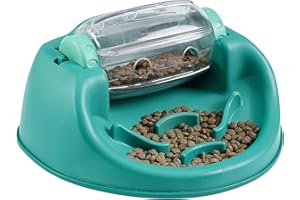 Outward Hound Nina Ottosson de Spin N' Eat Dog Food Puzzle Feeder, Green