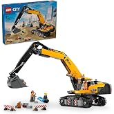 LEGO City Sarı İnşaat Ekskavat&ouml;r&uuml; 60420-8 Yaş ve &Uuml;st&uuml; Kız ve Erkek &Ccedil;ocukları i&ccedil;in S&uuml;r&uuml;c&uuml;, &Ccedil;alışan ve Mimar Mini Fig&uuml;rleri İ&ccedil;e