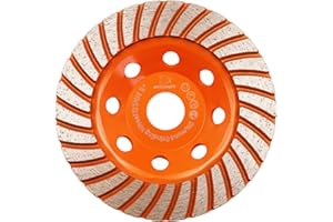 Diamant Schleiftopf 125mm - BRSCHNITT Geschweißt Doppelreihig Diamanttopfschleifer Schleifscheibe für Beton Mauerwerk Granit Marmor Naturstein