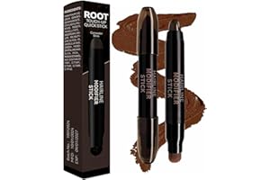 RUBYTINT Double-Ended Root Touch Up Stick – Instant Root & Hairline Coverage – Waterproof & Sweatproof Natural Plant-Based Color Long-Lasting 48H Wear Easy Portable Application (03#coffee)
