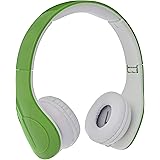 Amazon Basics Volume Limited Wired Over-Ear Headphones for Kids with Two Ports for Sharing, Green