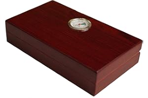 GERMANUS Mini humidor do cygar na podróż, kanapę lub taras w kolorze brązowym z drewnem cedrowym