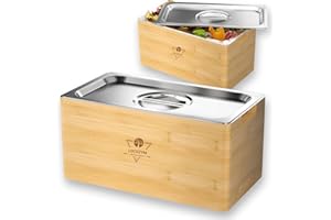 LQCOZYM Biomülleimer Küche | Geruchsdichter Mülleimer | Spülmaschinenfest Komposteimer | Herausnehmbarer Einsatz Bio Mülleimer | Kompostbehälter für Alltäglichen Biomüll in der Küche