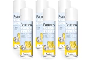 Oputec 6 x 500ml Spray de démoulage pour Les Applications créatives : Agent de démoulage avec Effet Anti-adhérent pour moules en Plastique, moules en Silicone, béton créatif - Made in Germany