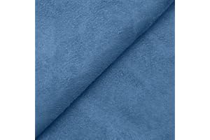 DESHOME Alessia - Tessuto al metro scamosciato in Microfibra Idrorepellente Stoffa per tappezzeria divani, cuscini, complementi d'arredo (Blu chiaro, 1 metro)