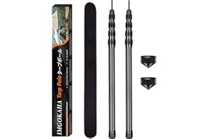 imgokaha Tent Pole Carbon Fiber, Telescopic Tarp Poles, Camping Adjustable Tarp Poles, Extendable Tent Poles, Awning Poles for Camping, Backpacking, Hiking, Canopy & Outdoor Shelter(Set of 2)
