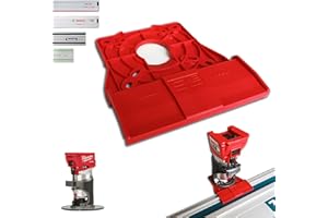 SLE ENGINEERING Adaptador de riel guía profesional SLE para Milwaukee M18 FTR8 / FTR-0X para Makita/Bosch/Festool/Mafell Riel de guía Fresadora de cantos adaptador