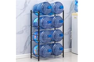 FADIADEM 5 Gallon Water Cooler Jug Holder Rack, Stackable Water Bottle Storage Rack, Water Jugs 5 Gallon Organizer Water Bottle Holder, Heavy Duty Detachable Water Jug Organizer of Carbon Steel