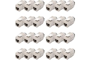 DIGITUS Keystone-modul Cat-6A skärmad - 24 stycken - RJ45 - Designbar - 500 MHz 10GBase-T - Verktygslös montering