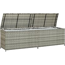 Cassa Portaoggetti Da Giardino 420L In Polyrattan - Impermeabile Con Ruote, 121x55x60 Cm - Foto 7