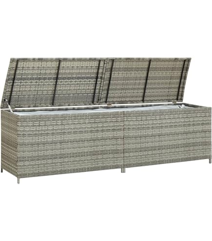Contenitore Giardino VidaxL - Polyrattan E Legno Acacia, 220x50x54 Cm, Beige Con Custodia Impermeabile - Foto 12