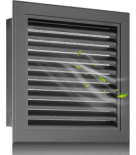 Naisfei 2-Pack 9.84” X 9.84” Black Gable Vents – Aluminum Wall Vent Louvers For Houses, Sheds, Garages, And Shipping Containers