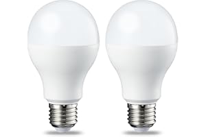 Amazon Basics Lot de 2 ampoules LED Culot Edison à vis E27 13 W (équivalent 100 W) Blanc froid Intensité non variable