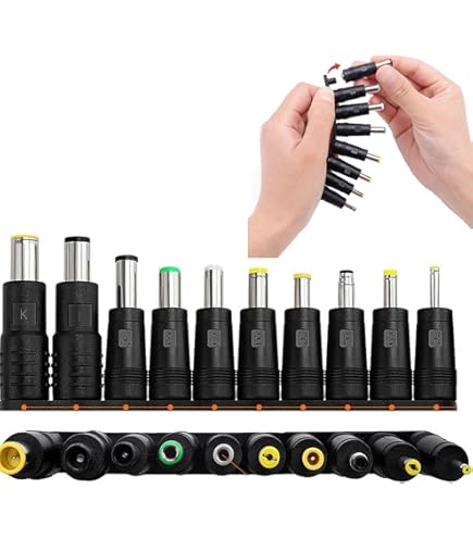 JZK 5 stuks DC-stroomadapterconverter, 5,5x2,1 mm vrouwelijk naar 5,5x2