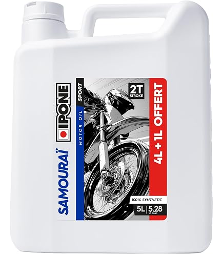 Huile Moteur Moto 2 Temps IPONE Samouraï 100% Synthétique 1L - Parfum Fraise - Neuf - Fabriqué En France