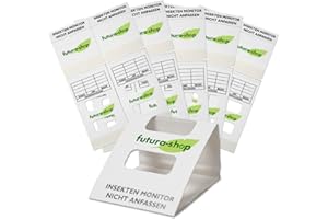 Futura-Shop Schabenfalle | 10 Stück Klebefallen mit starkem Lockstoff | effektives Mittel gegen Schaben, Kakerlaken & andere Insekten | giftfreie Insektenfalle zur Bedarfsermittlung & Monitoring