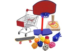 JasCherry Juego de 4 Piezas Juguetes de Adiestramiento de Aves - Set de Conjunto de Entrenamiento de Actividad e Inteligencia para Loros, Agapornis, Periquitos, Pajaros #6