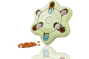 Petbuddy Pet Treat Feeder Puzzle | Interactive Dog & Cat Toys | Smart Hide & Slide Treat Game | Puppy Training Games |Green Star