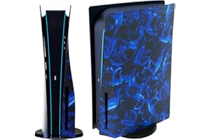 Q-View Q-View Façade pour PS5 Hydro avec design personnalisé – Plaques de protection pour PS5 avec design personnalisé – Accessoires de qualité supérieure pour PS5 (crânes bleu)
