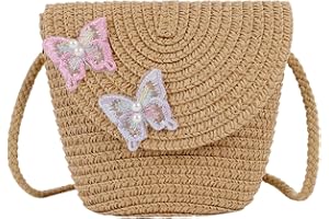AuGiueam Butterfly Straw Shoulder Crossbody Bag