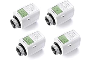 ET - EUROTRONIC TECHNOLOGY GMBH Thermostat de radiateur Eurotronic Comet, 700151 , Lot de 4, Blanc