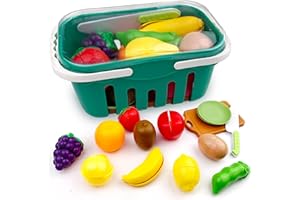 Rseuphiee Cucina Giocattolo per Bambini, Frutta e Verdura Giocattolo, Frutta da Tagliare Giocattolo, Giocattolo Educativo Montessori, Verdure Giocattolo per Bambini, Giochi di Ruolo Regalo