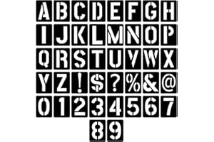 ZWQLZG Buchstaben Schablone 42 Stück Wiederverwendbare Buchstaben Schablone Set 10cm Waschbar Zahlen Zeichen Schablonen Kunststoff Alphabetschablone für Holzschilder Malerei DIY und Handwerk