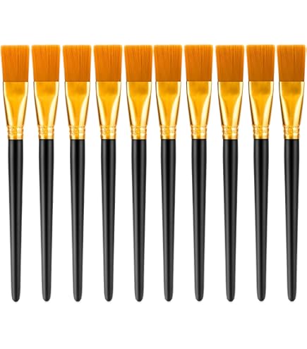 Lot De 13 Pinceaux Plats Pour Peinture Acrylique, 24 Mm De