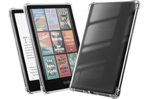 RSAquar Funda Transparente para Kindle Colorsoft Signature Edition y Kindle Paperwhite 2024 Lanzamiento 7 Pulgadas - Funda Trasera de Silicona Resistente a los Arañazos y Ligera (Transparente)