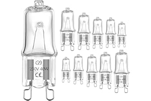 AHEVO 40W G9 Halogen Light Bulb Warm White 2700K,230V,Pack of 10