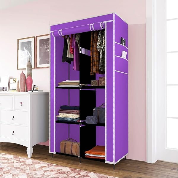 GTC® Collapsible Wardrobe Closet for Clothes Almira, 2 Hanging