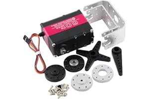 Wishiot RDS5160 Servo 60 kg RC Digital Servo High Torque Mental Gear 180 270 Degree mit U-förmiger Befestigungsscheibe für 1/5 RC Car Robotics DIY Projekte (180)