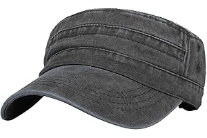 Jarseila Casquette Militaire Homme Femme Vintage Chapeau Army avec Visière Chapeau de Cadet Coton Casquette de Baseball, Printemps Été