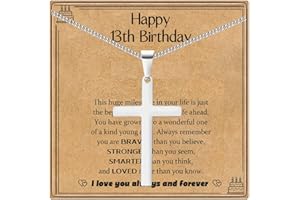 USEEDOVIA 13/16/18th Birthday Gifts for Boys Men, Religious Cross Pendant Necklaces Jewelry Gifts for 13 16 18 Year Old Boys, Birthday Christmas Gifts for Son Grandson Nephew Brother Friend