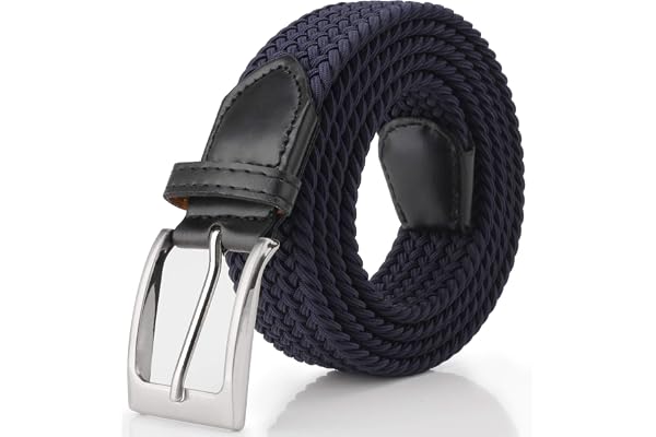 Fairwin Unisex Elastic Tressé Ceinture pour hommes et femmes, Vintage Tissu Élastique Tissé Tressé Ceinture pour Sports, Voyages
