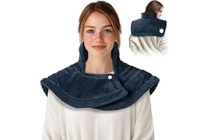 Olycism Termoforo Elettrico per Schiena Spalle e Collo con Spegnimento Automatico Termoforo 50x56cm 10 Livelli di Temperatura e 9 Impostazioni di Temporizzazione Lavabile in Lavatrice Fino a 40°C