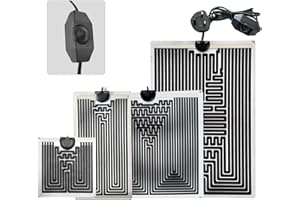 EWENYS Reptile Heat Mat with Adjustable Temperature Control, Terrarium Heat Warm mats for Pet Tank Tortoise/Snakes/Lizard/Gecko(40W, Large 28 * 42 cm)