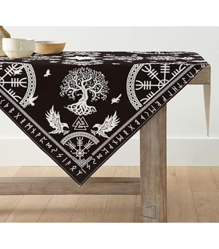 Nappe De Tarot En Flanelle 48x48 Cm - Motif Mystique Bohème - Pour Lecture De Cartes Et Décoration