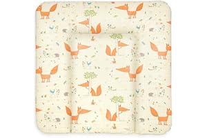 Ceba Baby® Fasciatoio Materassino - Fasciatoio neonato morbido - Cuscino Fasciatoio Lavabile per bambine e bambini - certificato Öko-Tex - impermeabile - Volpe - 70x75 cm