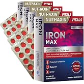 Nutraxin Iron Max 30 Tablet &ndash; Demir, C Vitamini, Folik Asit ve B12 Vitamini İ&ccedil;eren Takviye (4 paketi)